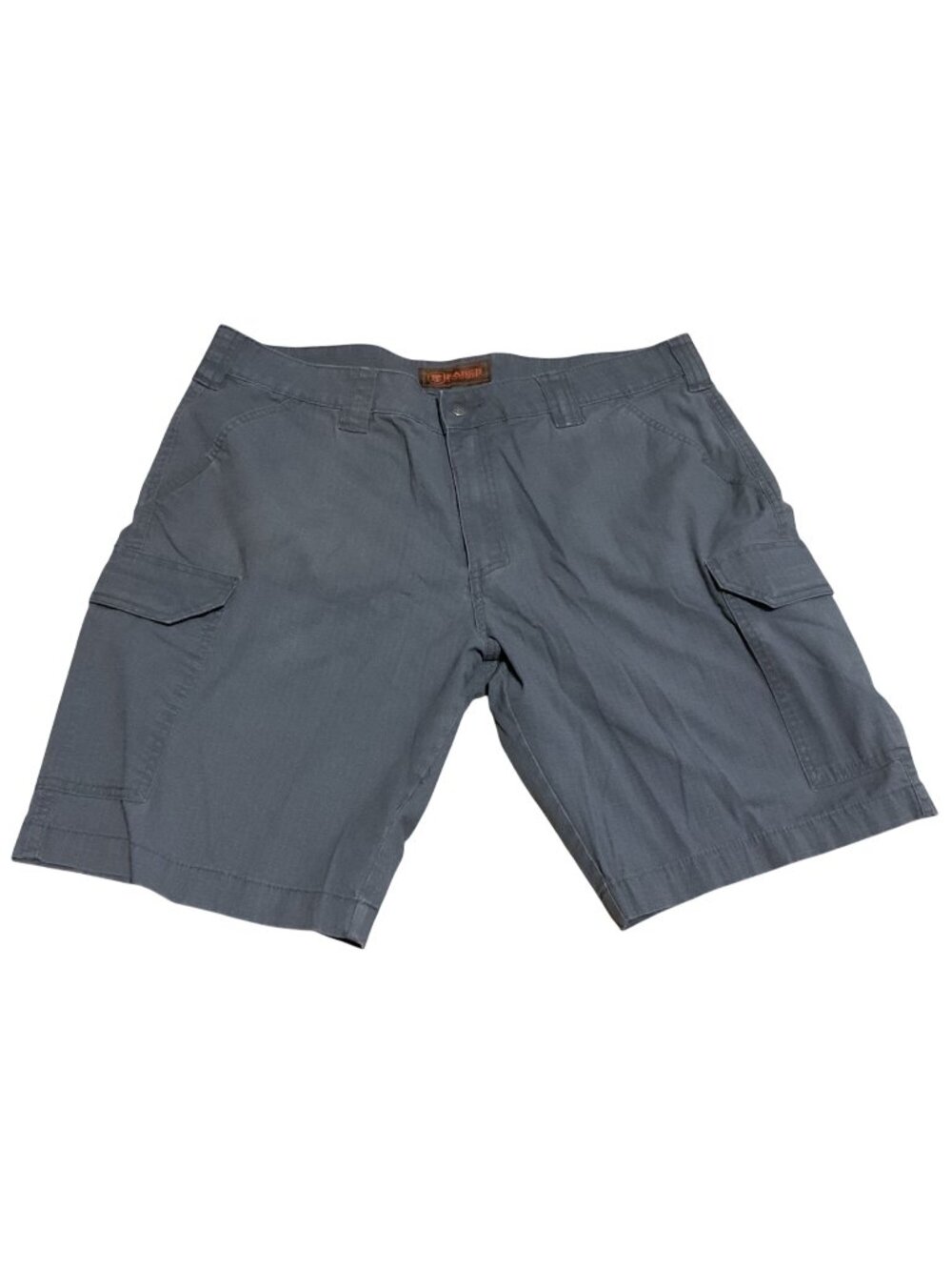 Ranch Tough Mens Gray Cargo Shorts Size 38 Cotton Blend Durable Outdoor Wear